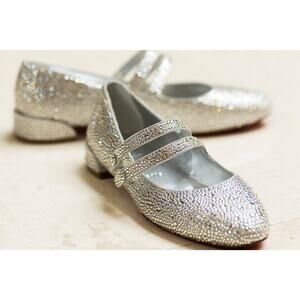 Christian Louboutin Sweet Jane Strass Rhinestone Mary Jane Flats Size EU 37.5